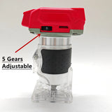 For Milwaukee 18V Battery Electric Trimmer Brushless Woodworking Trimming Machine Wood Router Milling Engraving Slotting Tool