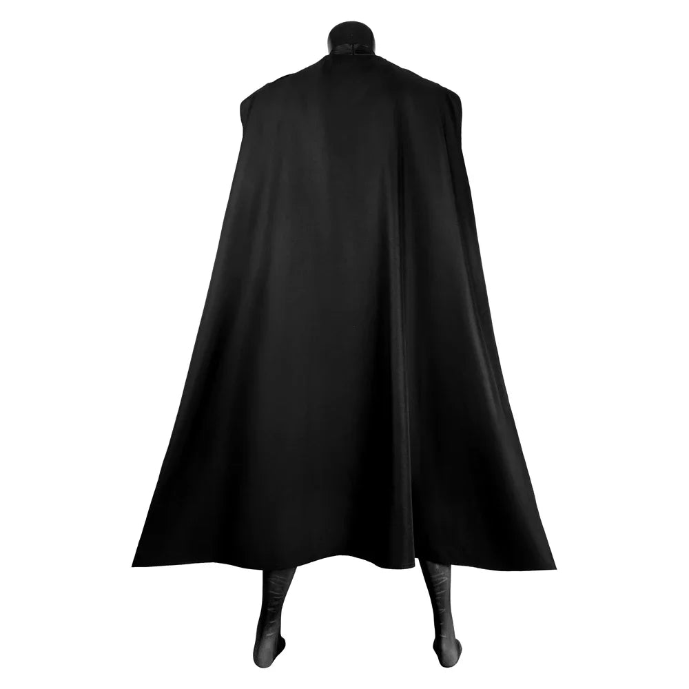 Superhero Bruce Wayne Cosplay Costume Men Bat Jumpsuit Print Halloween Carnival Fitting Suit Bodysuit Cape Party Clothes