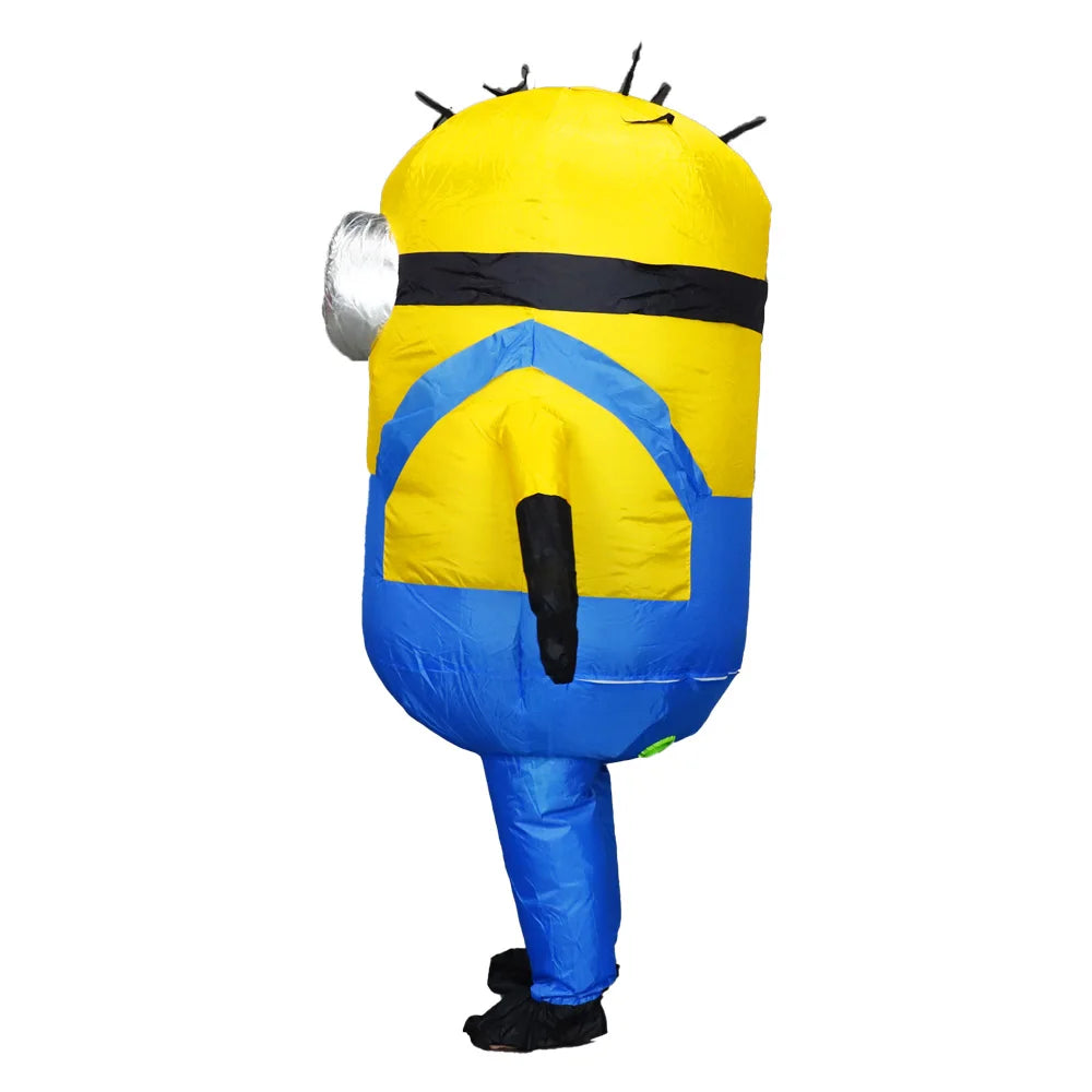Cartoon Inflatable Overalls Robot Costume Mascot Parade Adult Character Cosplay Birthday Halloween Party Event Set