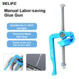 RELIFE RL-062D Manual Labor-saving Glue Booster for 5-10CC Syringe Soldering Oil High Strength Solder Mask Propulsion Tool