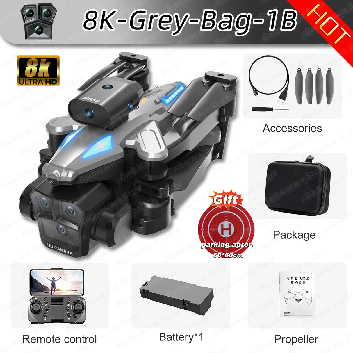C10 Max 1200M GPS Rc Drone HD 8K Optical Flow Positioning Obstacle Avoidance Gesture Photography Foldable Quadcopter Toy Gifts