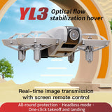 YL3 Drone Screen Control Aerial Drone High Definition Dual Camera Remote Control Aircraft Aviation Folding Quadcopter Kid Gift