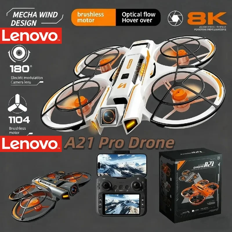 Lenovo A21 Pro Drone 3battery 4k8K GPS Professional Aerial Photography Remote Control Aircraft 5G HD Camera Quadcopter Toys UAV