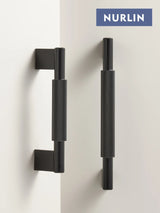 Nurlin New Solid Brass Knurling Brushed Cross Brass Cabinet Long Appliance Pull Bar Furniture Refrigerator Door Kitchen handle