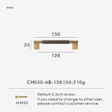 Nurlin New Solid Brass Knurling Brushed Cross Brass Cabinet Long Appliance Pull Bar Furniture Refrigerator Door Kitchen handle
