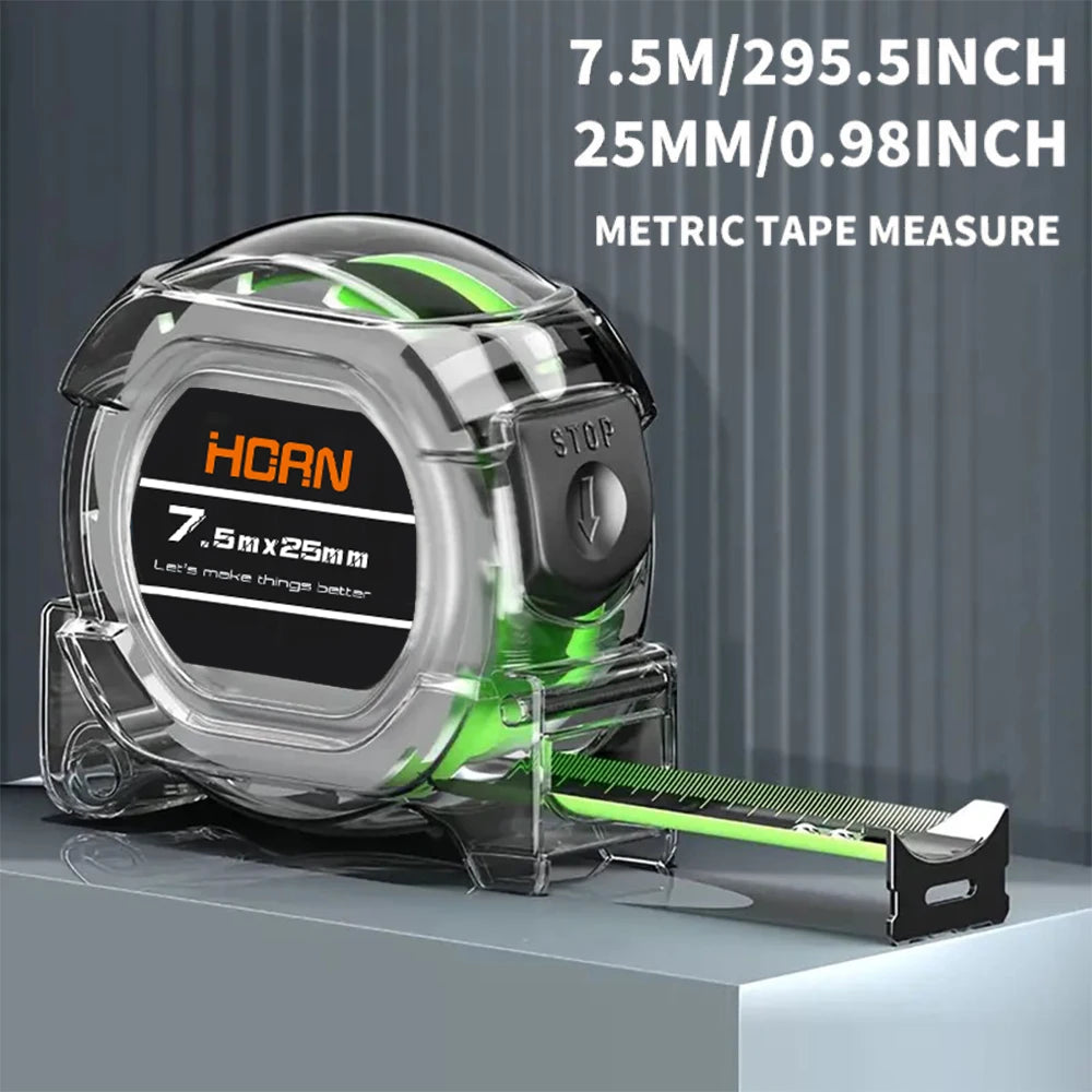 3/5/7.5/10M Self-Locking Tape Measure Fluorescent Tape Measure High Precision Thickened Wear-resistant Drop-proof Tape Measure