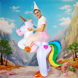 Funny Animal Mascot Unicorn Flamingo Dinosaur Inflatable Costumes Dress Suit Adult Halloween Purim Anime Party Cosplay Costumes