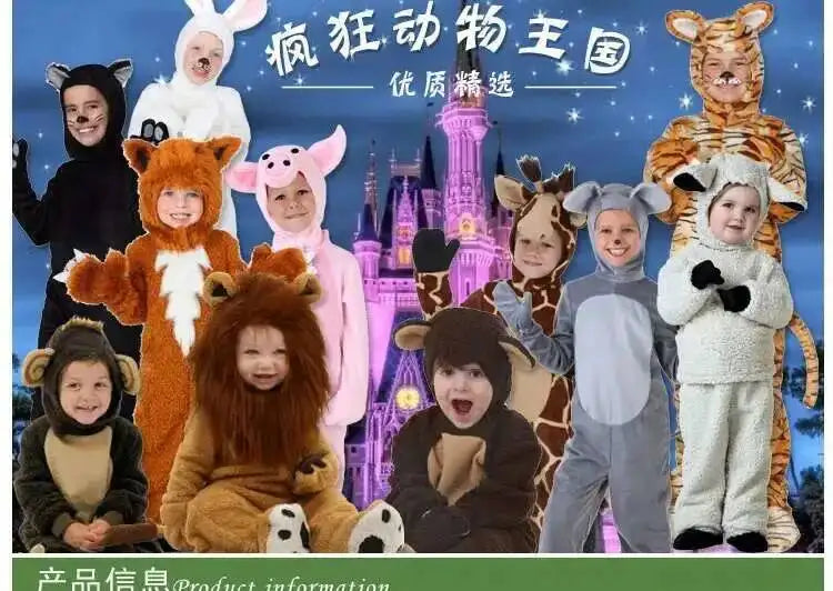 Giant COS Cute Lemur Costume Halloween Northern Animal Mouse Performance Madagascar Parent-child Costume