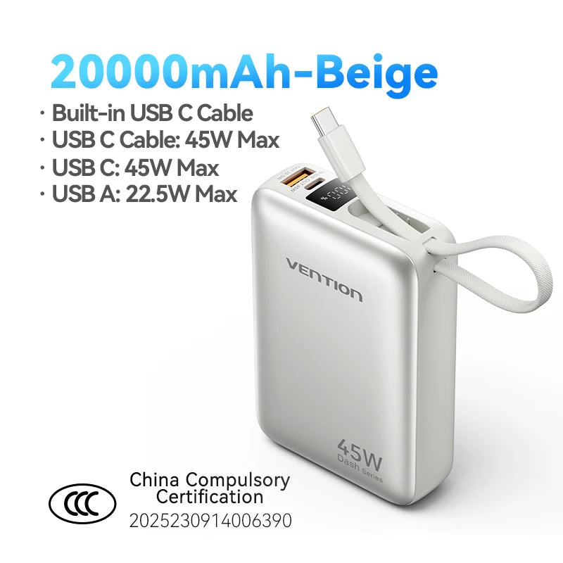 Xiaomi 20000mAh portable power bank 45W fast charging