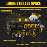Power Tool Organizer Rack Wall Mount Tool Cabinet Electric Drill Holder Heavy Metal Tool Shelf Storage Rack for Workshop Garage