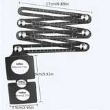 6 Fold Set Construction Angle Measuring Ruler Aluminum Alloy Perforated Mold Template Tool Locator Drill Guide Tile Hole