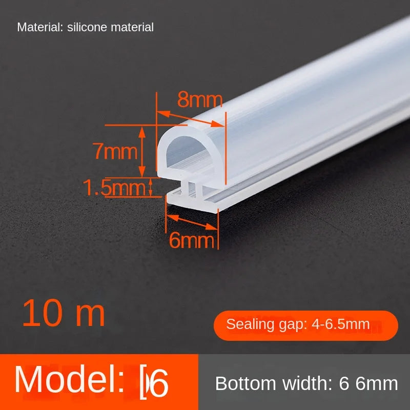 10M Bottom Width 4/5/6/7mm Sealing Strips Bridge Aluminum Door/Window Sealed Plastic Strips Energy Saving