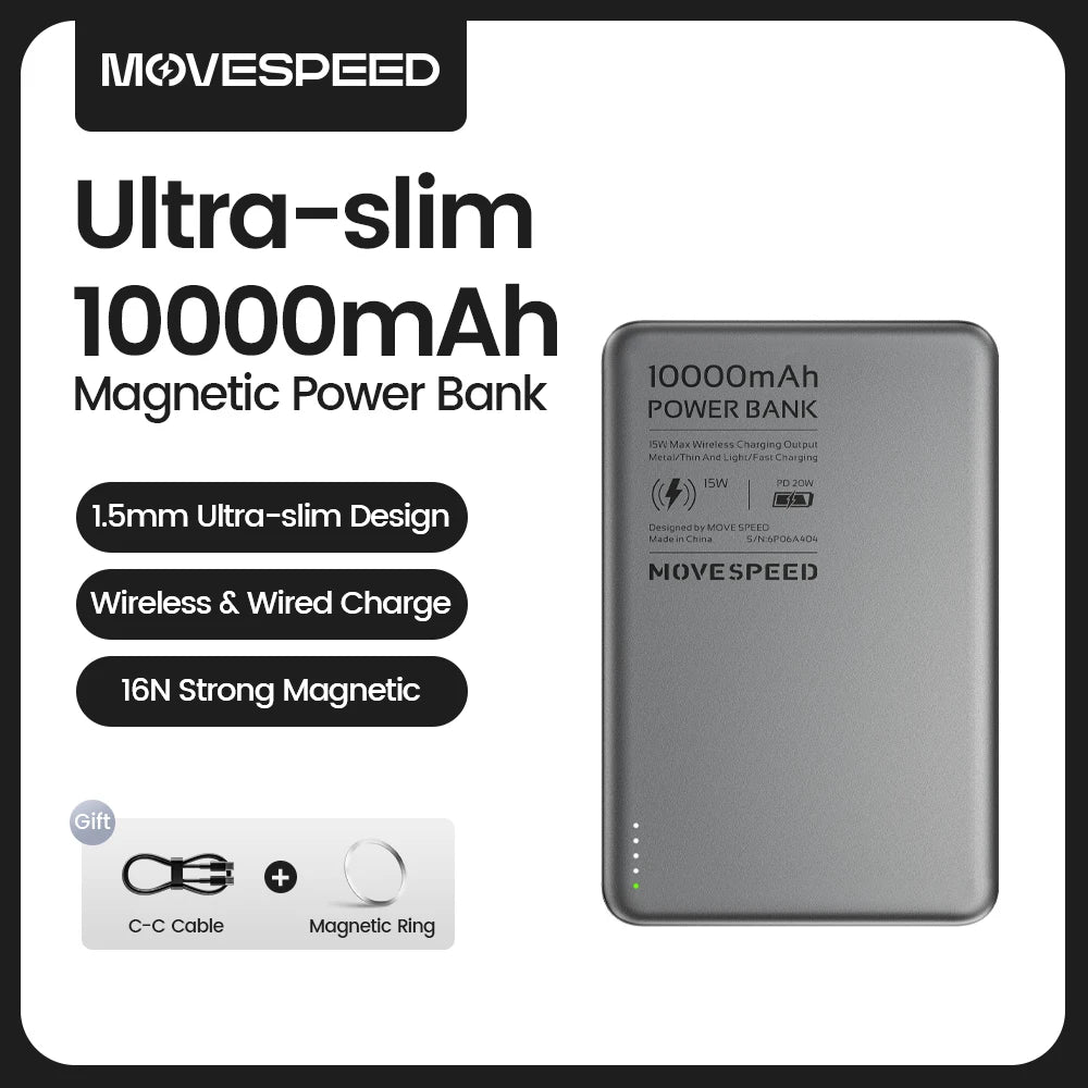 MOVESPEED 10000mAh portable power bank 20W fast charging