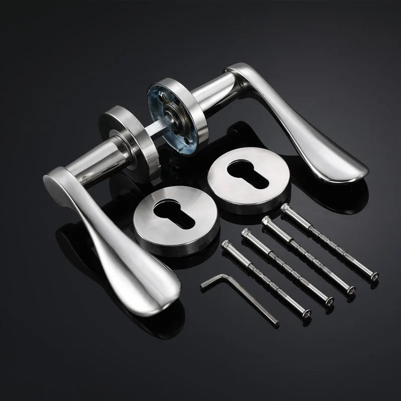 1set Stainless Steel Universal Door Knob Bedroom Split Door Lock Handle Door Handle Hardware Door Handles for Interior Doors