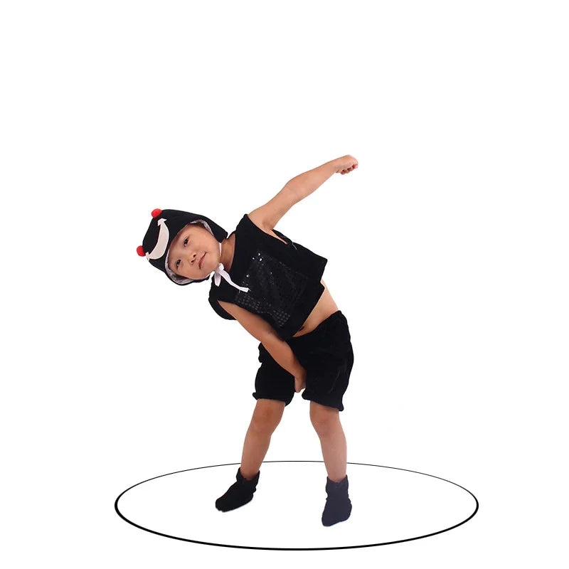 Boy Girls Children Animal Costume Cosplay Performance Props Clothing Grasshopper Mantis Bear Kangaroo Panda Squirrel Elephant