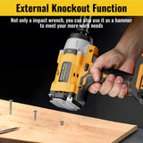 Conentool 21V Brushless Electric Impact Wrench 680N.m Cordless Electric Wrench Tool Kit Set with 2 Batteries and 14p Accessories