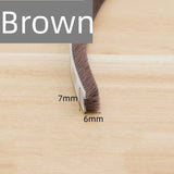 10M Brush Strip Self Adhesive Door Window Sealing Strip Door Window Windproof Dust Sound Insulation Strip Gasket Home