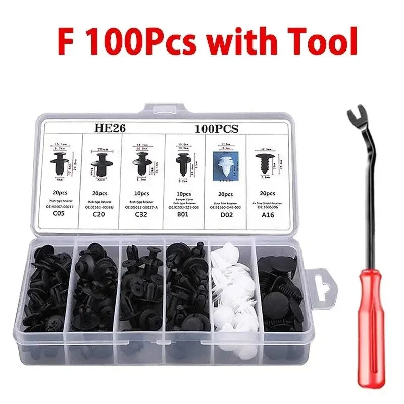 100pcs Boxed Buckle 620pcs Plastic Buckle 680pcs Automotive Buckle Fastener Automotive Repair Tool Universal Model