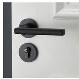 Black space aluminum door handle Interior / Bedroom door lock Split Silent door lock ,Door hardware