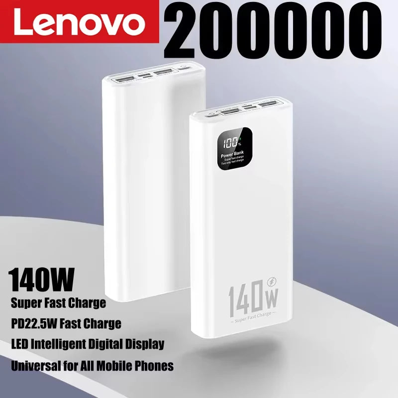 Lenovo 500000mAh portable power bank 140W fast charging