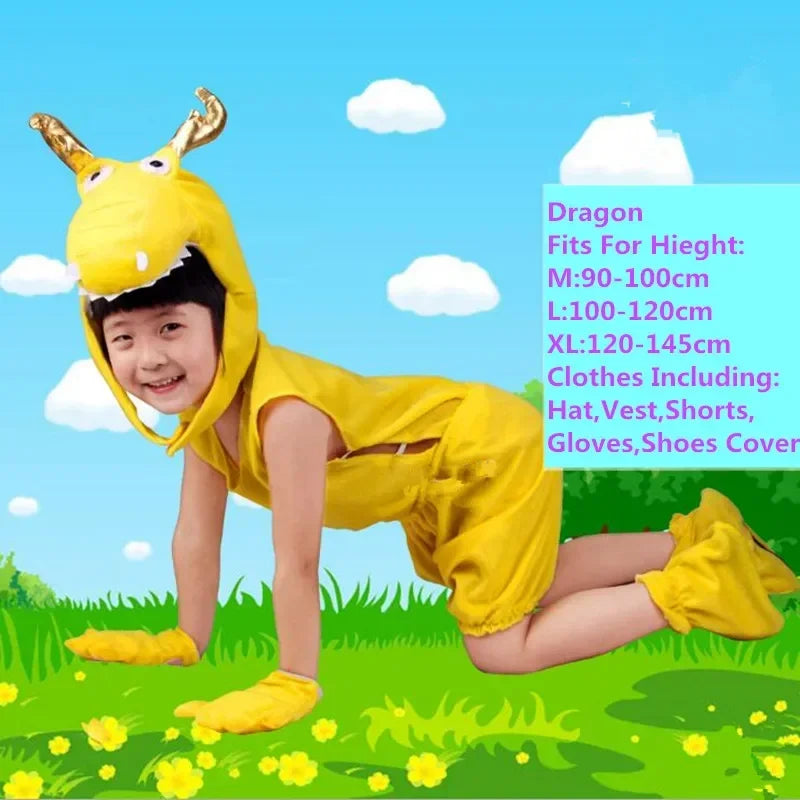 Cute Multiple Animal Costume Children Kids Boys Girls Summer Short Cosplay Costumes  Carnival Party Dress Halloween