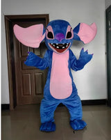 Cosplay Blue Lilo & Stitch Mascot Costume Disney Anime Cartoon Doll Suits Mouse Mickey Minnie Role Play Fancy Dress Carnival Par