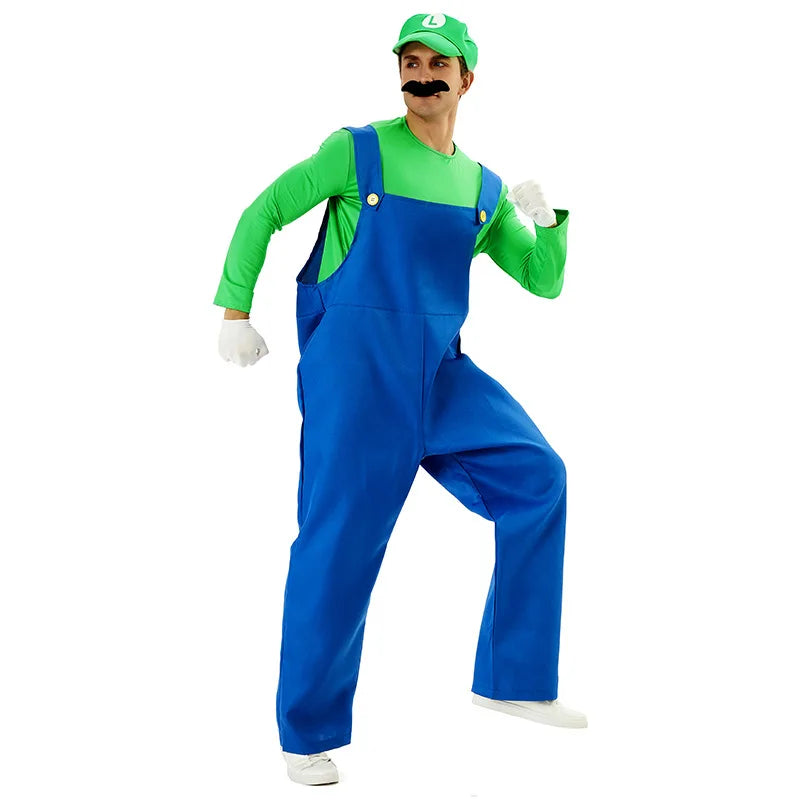 Halloween Costume Party Dress, Mary Costume, Cosplay, Adult Men And Women's Costume, Mario Performance Costume