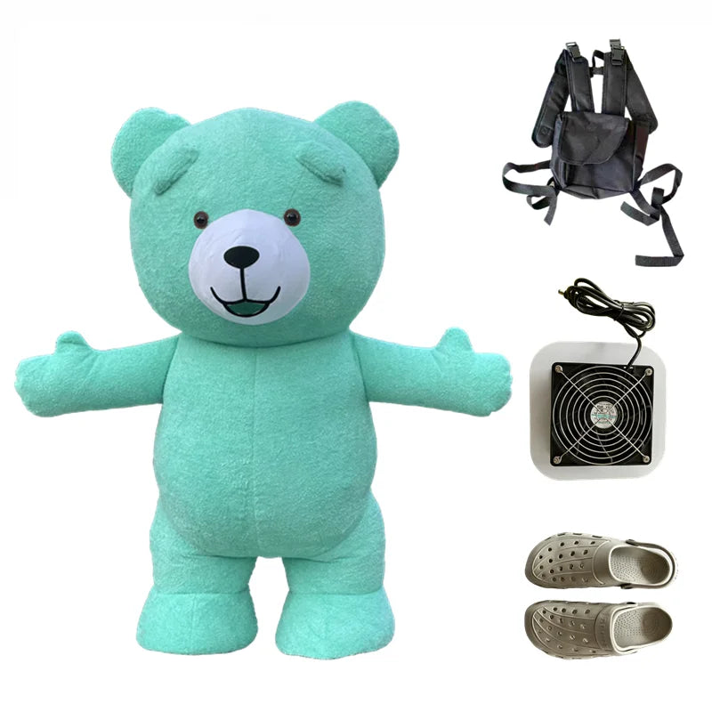 Inflatable Cartoon Doll Costume Teddy Bear Doll Cosplay Polar Bear Cosplay Costume Birthday Party Funny Animal Imitation Costume