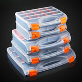 Tool Box Organizers and Storage Plastic Container Compartment Adjustable Detachable Chest Case for Tool Hardware Fastaner Screw