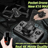 Black K11 Mini Finger Drone Pocket 4k Movie Lens RTF Foldable Brushless Quadcopter Wide Angle Anti Shake Camera Beauty Effect