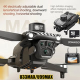 4.5-Inch Screen Controlled Drone GPS Positioning Dual Camera Brushless Motor Aircraft Laser Obstacle Avoidance Remote