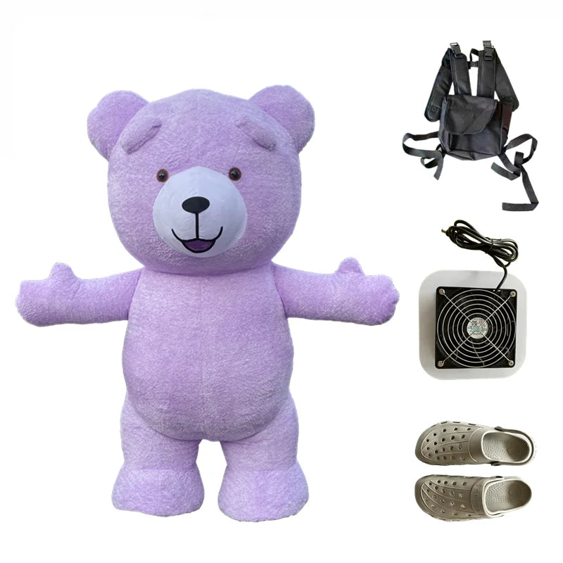 Inflatable Cartoon Doll Costume Teddy Bear Doll Cosplay Polar Bear Cosplay Costume Birthday Party Funny Animal Imitation Costume