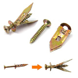 30/60/75/100Pcs Self Tapping Screws Self Drilling Anchors Screws Drywall Anchors Easy Application for Gypsum Plasterboard Dowel