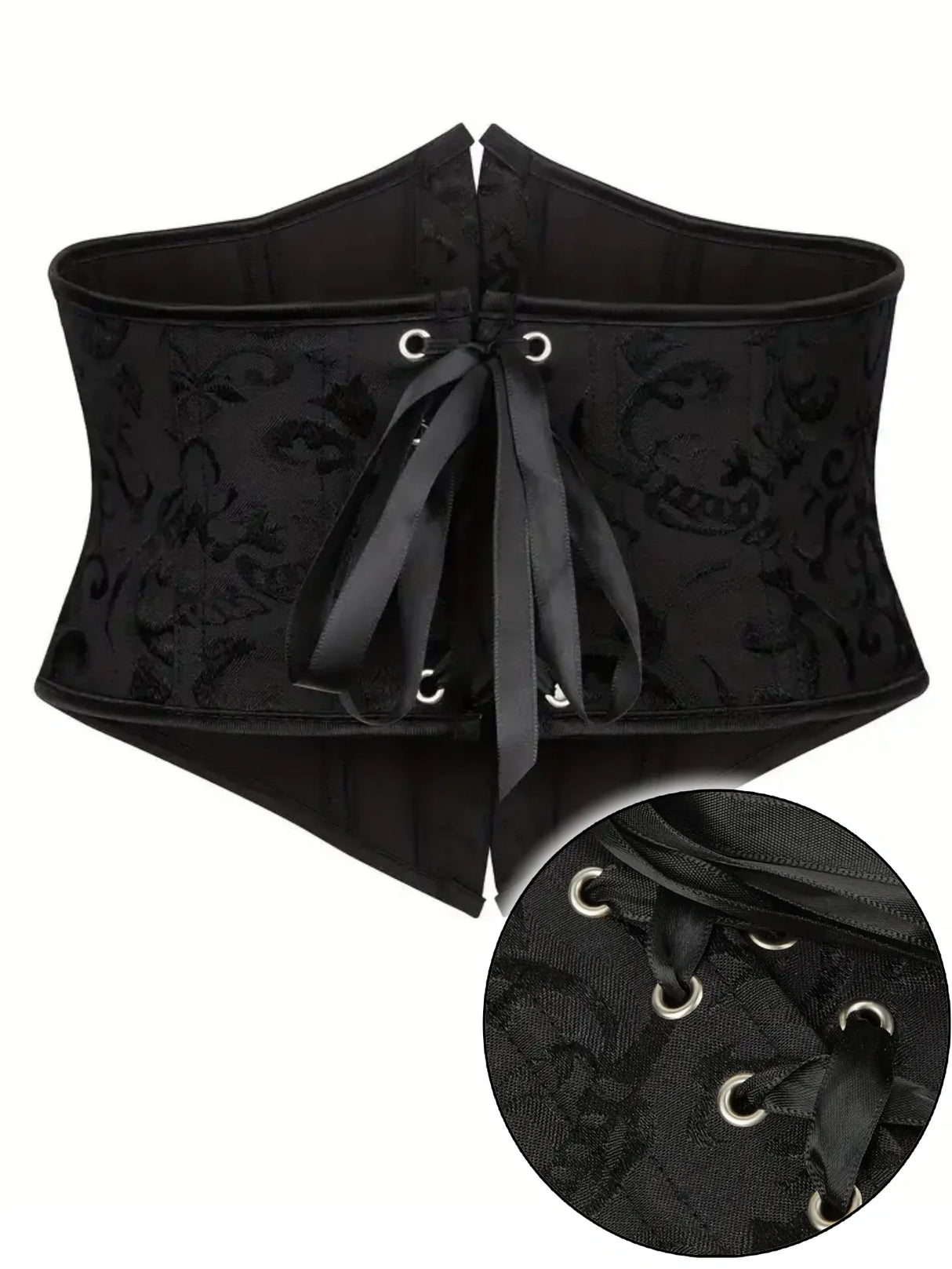 Retro Court Style Waist Cincher Short Corset Belt Posture Corrector Tummy Control Back Strap Tightening Bodice Support