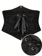 Retro Court Style Waist Cincher Short Corset Belt Posture Corrector Tummy Control Back Strap Tightening Bodice Support