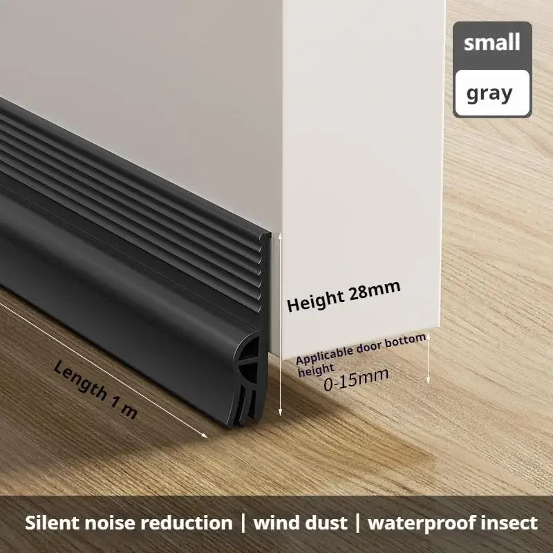 28/50mm Height Door Bottom Weatherstripping Windproof Dust Insect Prevention Self-Adhesive Triple-Thickening Window Seal Strip