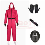 TV Game Red Calamari Game Jumpsuit Cosplay Party Tracksuit Outfits Mask Props Role Play Classic Costume From Ko New 2025