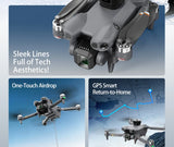 AE51 Foldable GPS Drone 4.5 Inch Large Screen Controller 4K HD Camera Optical Flow Stable Hover WiFi FPV RC Quadcopter for Gift
