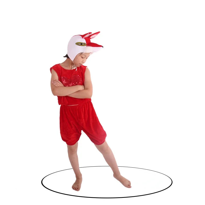 Boy Girls Children Animal Costume Cosplay Performance Props Clothing Grasshopper Mantis Bear Kangaroo Panda Squirrel Elephant