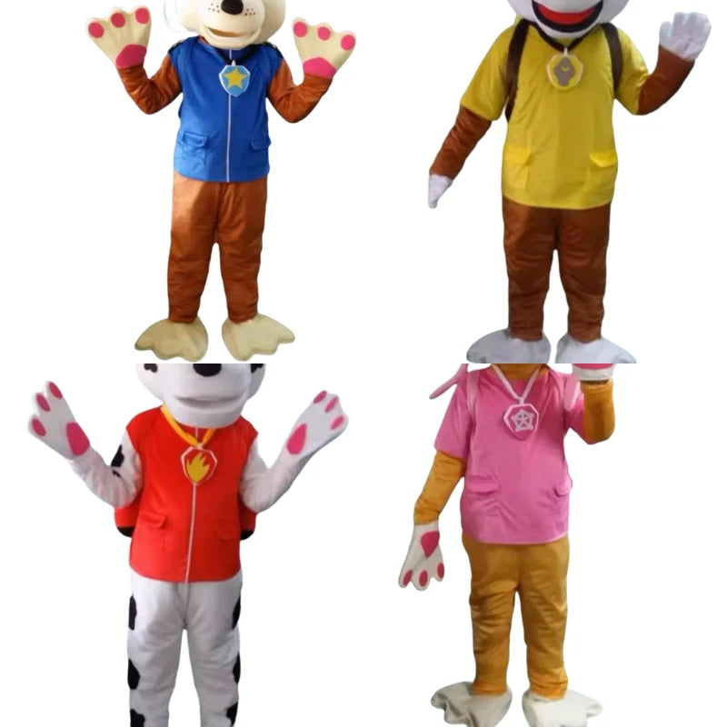 Cartoon PAW Dog Mascot Cosplay Costume Plush Anime Dog Adult Fancy Dress Halloween Carnival Walking Performance Props Kids Gifts