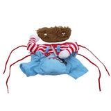Funny Dog Horror Movie Clothes Sweatshirt Set Cosplay Chucky Pet Party Costume Comical Outfits Halloween Dress Jumpsuit