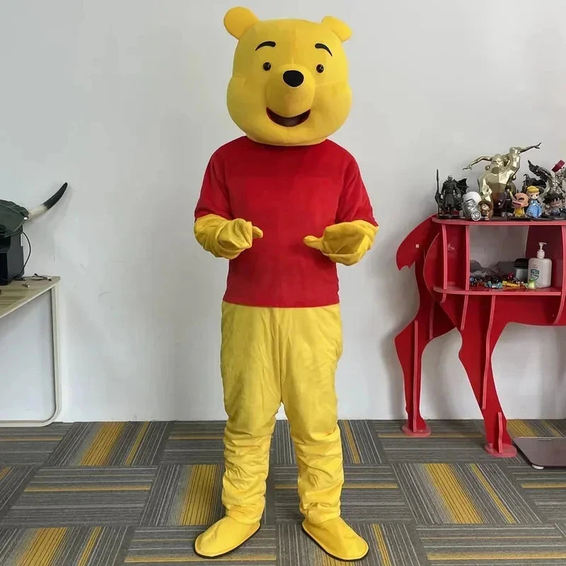 ABC123Cosplay cut Winnie the Pooh bear Mascot Cartoon character Advertising Costume Party Animal car4,b;6.k,9/g'
