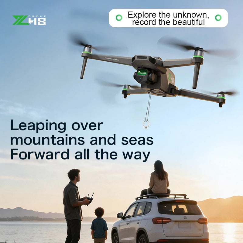 2026New Drone 4K Camera with Screen Live View Brushless Motor Stabilized Airdrop Quadcopter for Beach Photography Party Surprise