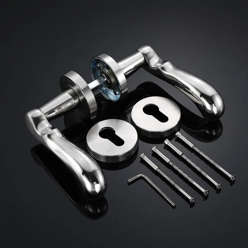 1set Stainless Steel Universal Door Knob Bedroom Split Door Lock Handle Door Handle Hardware Door Handles for Interior Doors