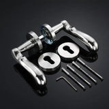 1set Stainless Steel Universal Door Knob Bedroom Split Door Lock Handle Door Handle Hardware Door Handles for Interior Doors