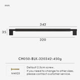 Nurlin New Solid Brass Knurling Brushed Cross Brass Cabinet Long Appliance Pull Bar Furniture Refrigerator Door Kitchen handle