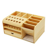 Wooden Multi-Function Storage Box For Mobile Phone Repair Tools Holder Screwdriver/Tweezer  Pliers Stand Rack Wood Container