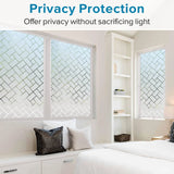 Window Privacy Film, Frosted Glass Static Cling Window Sticker, Vinyl Covering for Home Office Bathroom Decorative