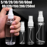 Multi-size 10/20/30 to 250ml Transparent Refillable Spray Bottle, Perfume Essential Oil Atomizer