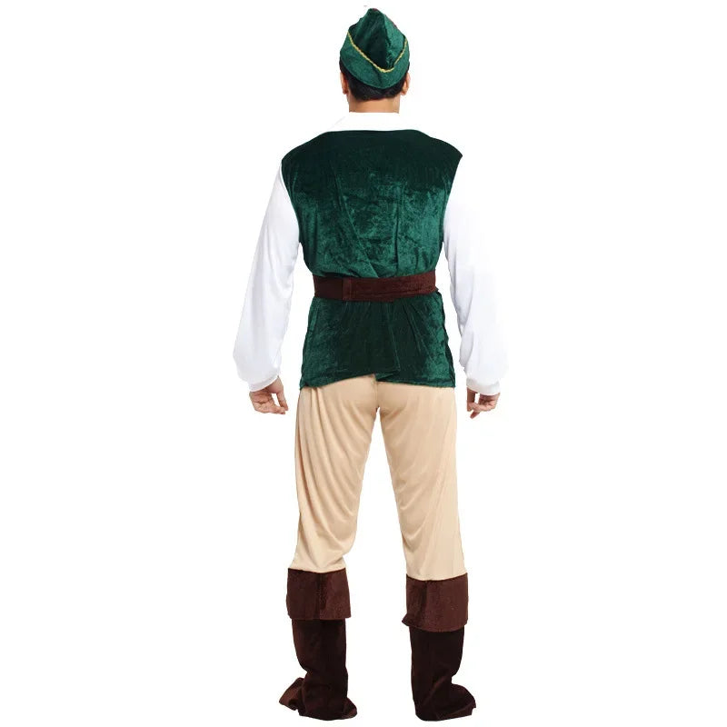 3 style Adult Peter Pan Men Pirate Cosplay Halloween Forest prince Costume Masquerade Christmas Jungle Hunter Indians huntsman